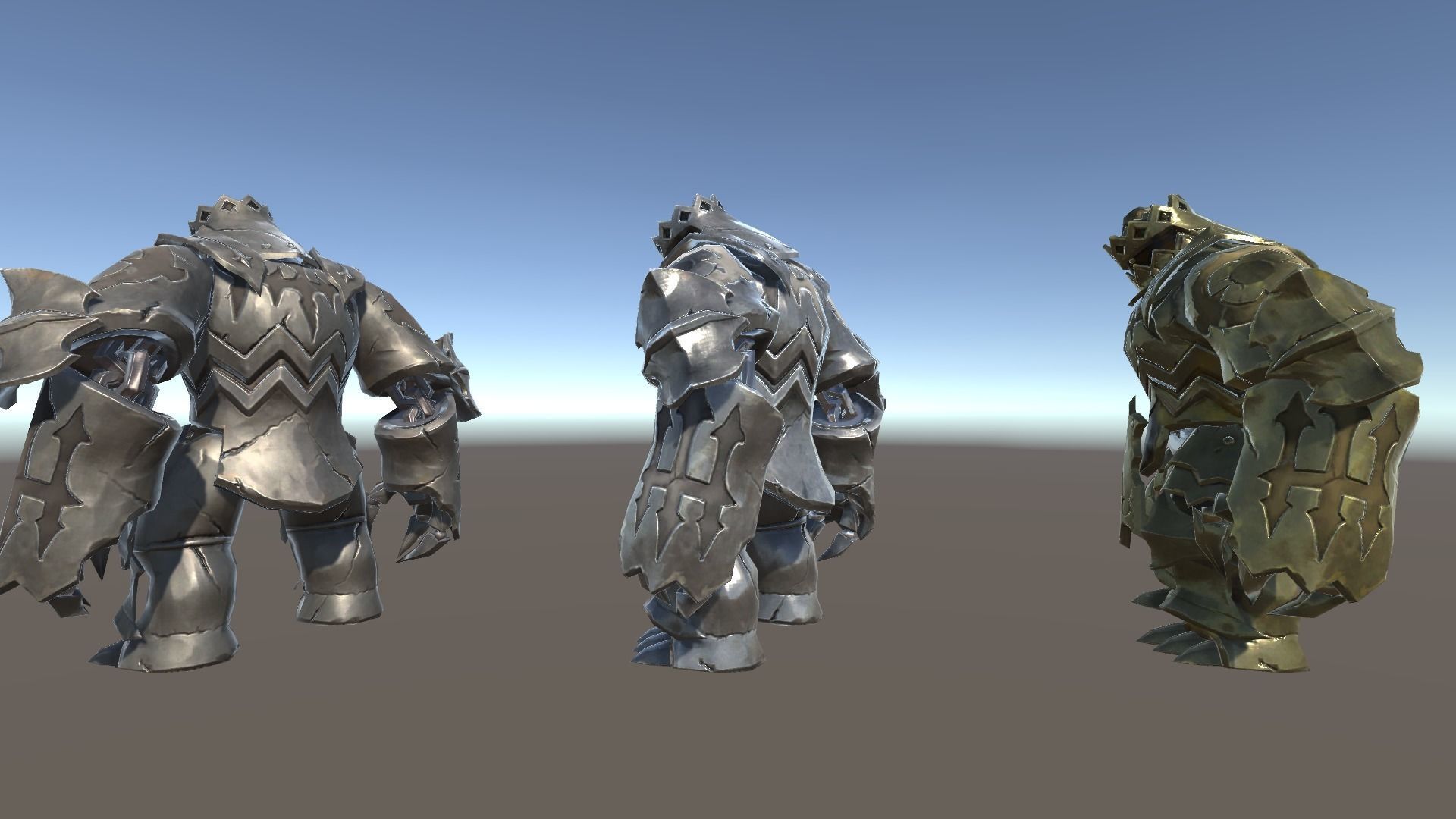 Mechanic Golems Low-poly 3D model_6