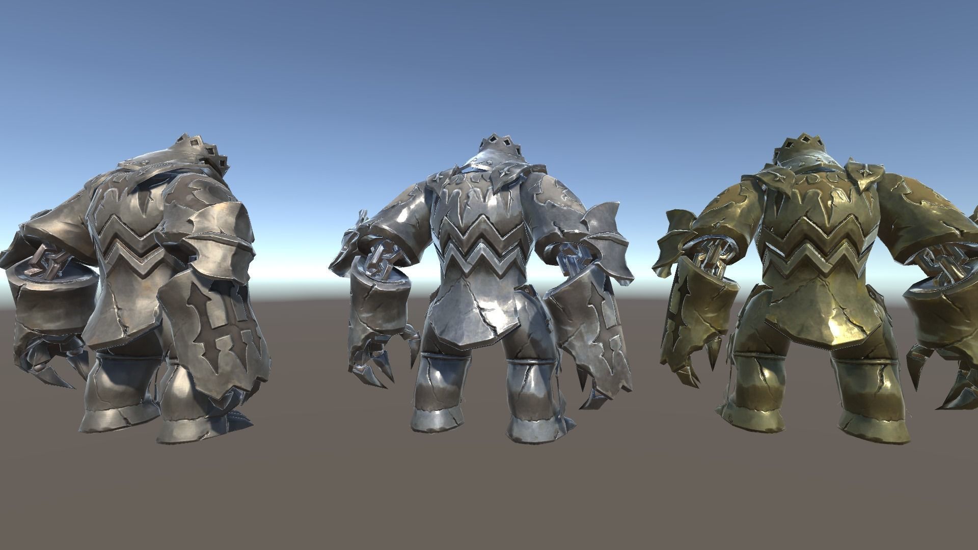 Mechanic Golems Low-poly 3D model_8