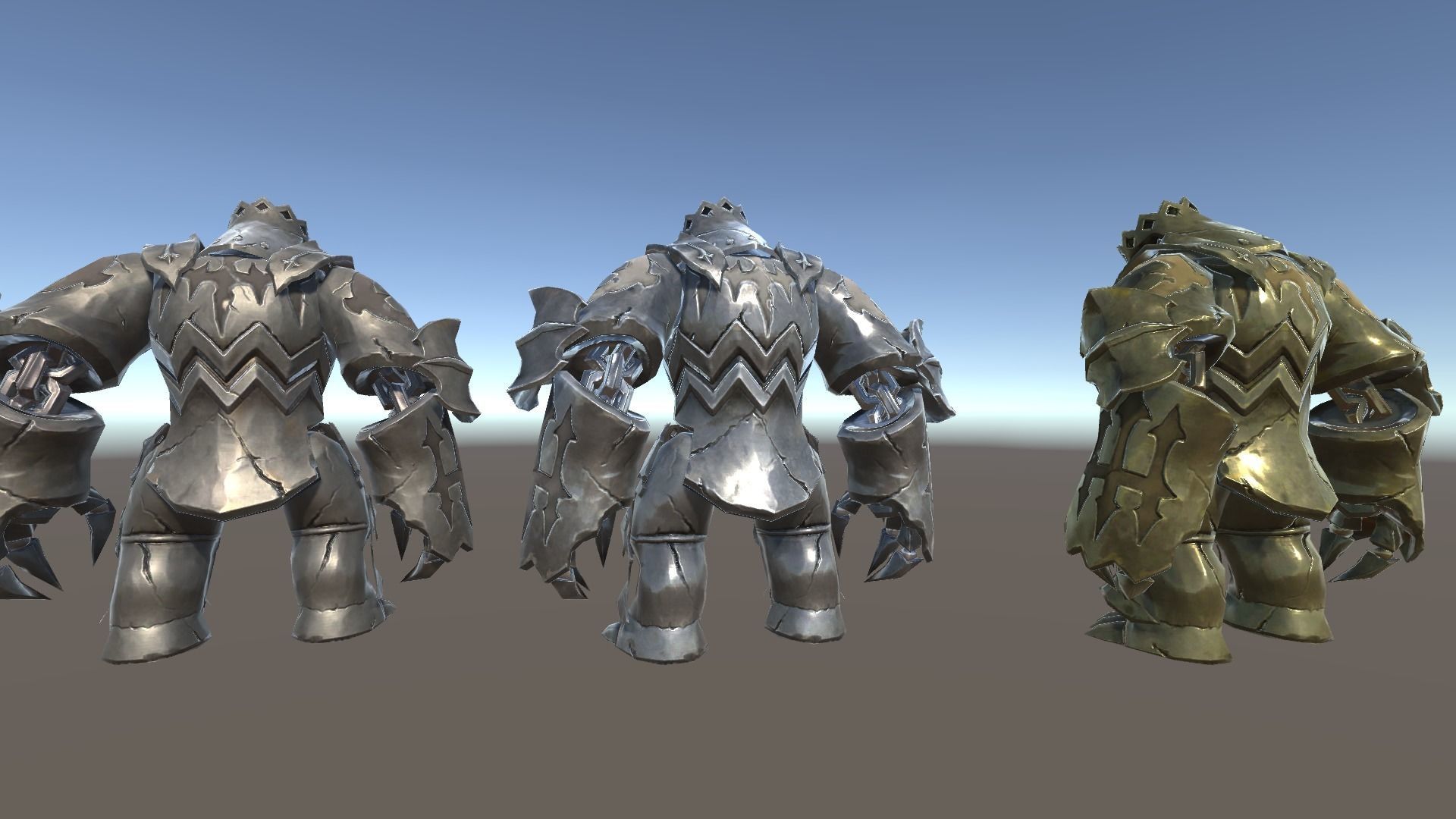 Mechanic Golems Low-poly 3D model_7