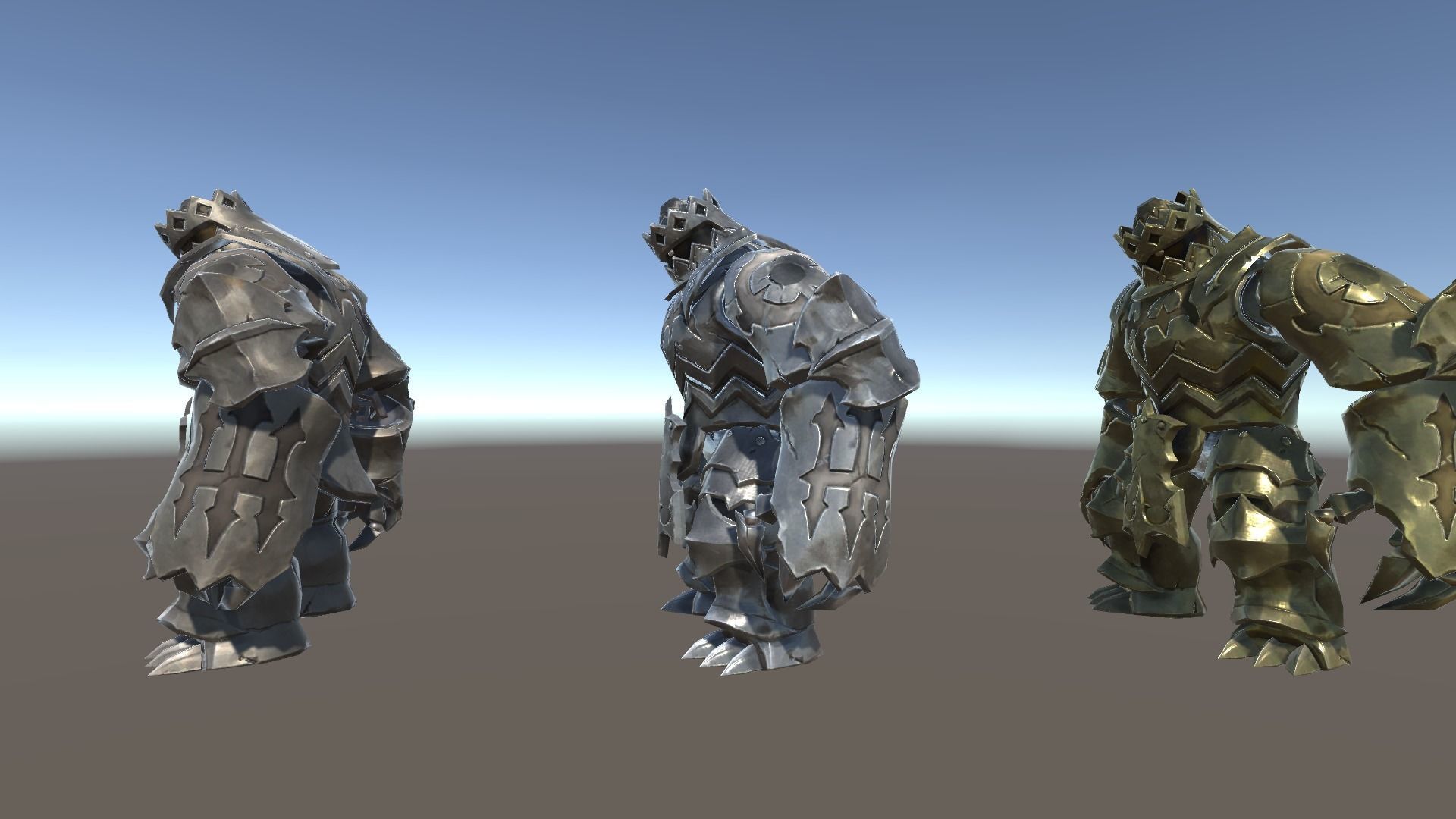 Mechanic Golems Low-poly 3D model_5