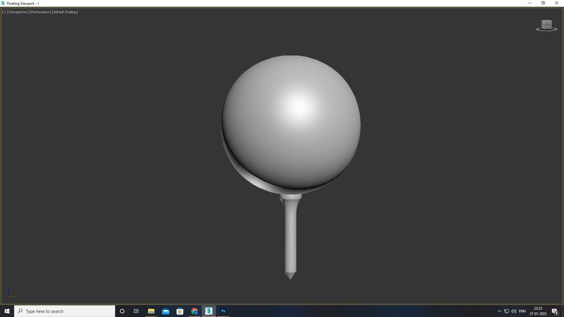 Golf Ball Low-poly 3D model_7