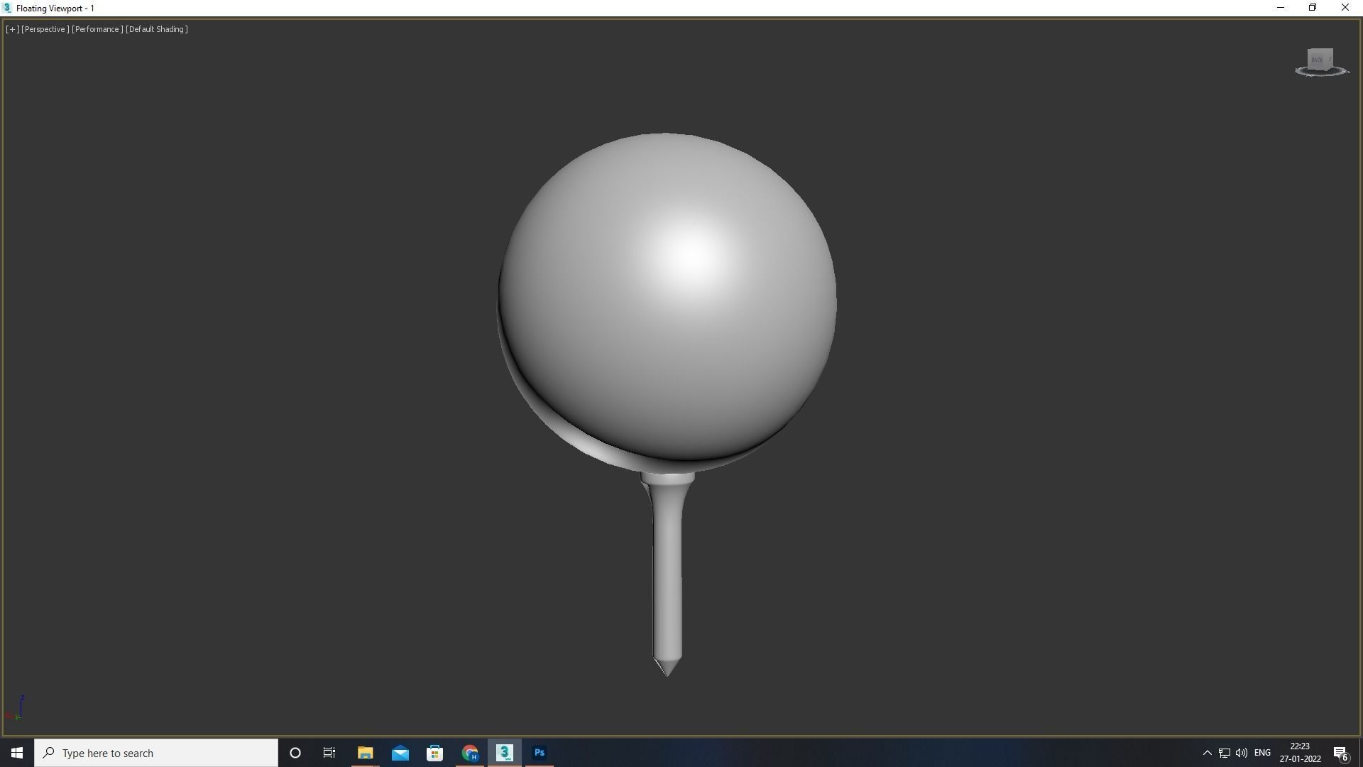 Golf Ball Low-poly 3D model_8