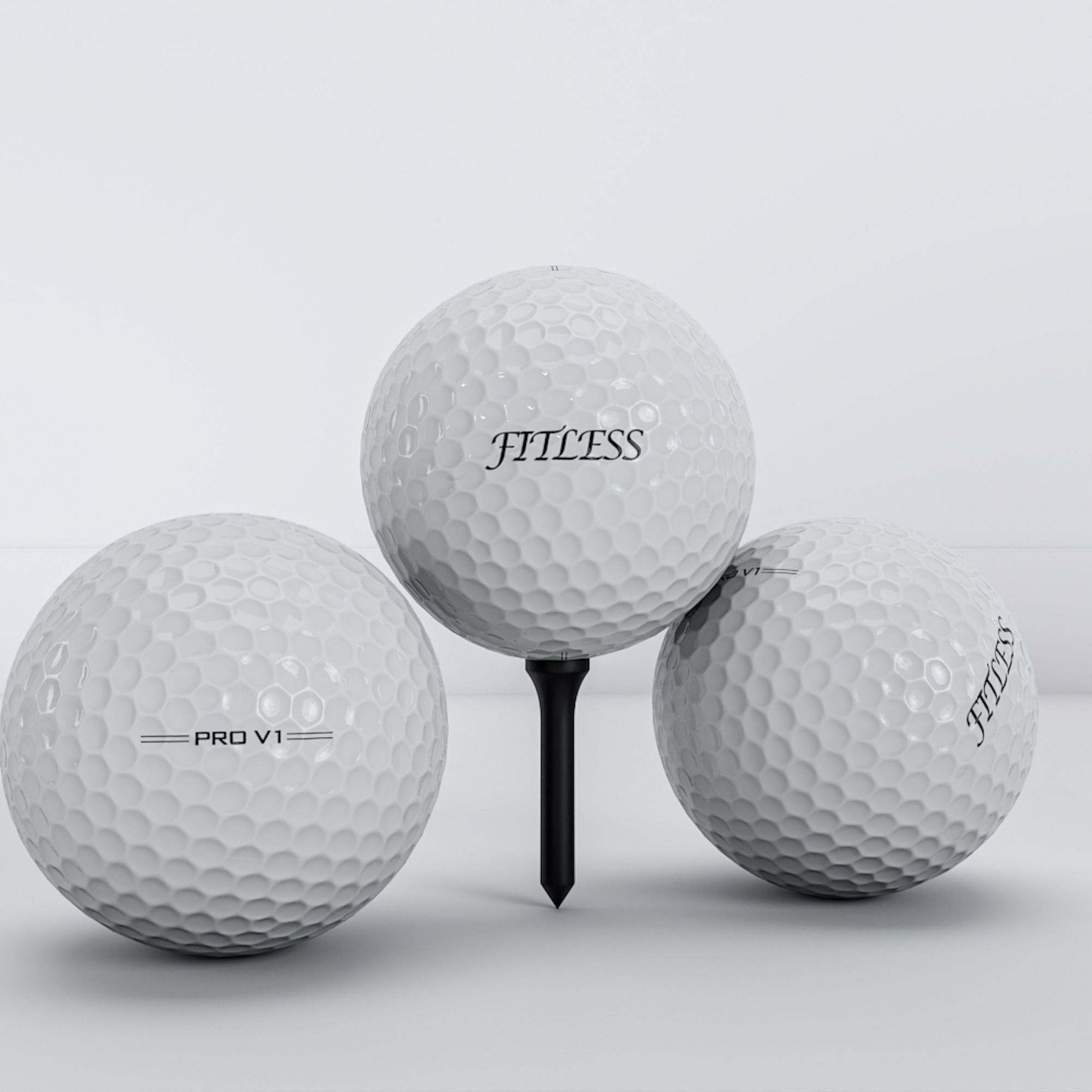 Golf Ball Low-poly 3D model_1