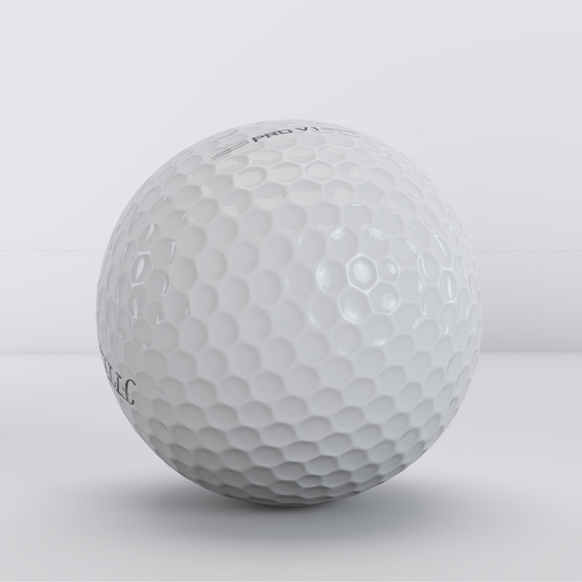Golf Ball Low-poly 3D model_4