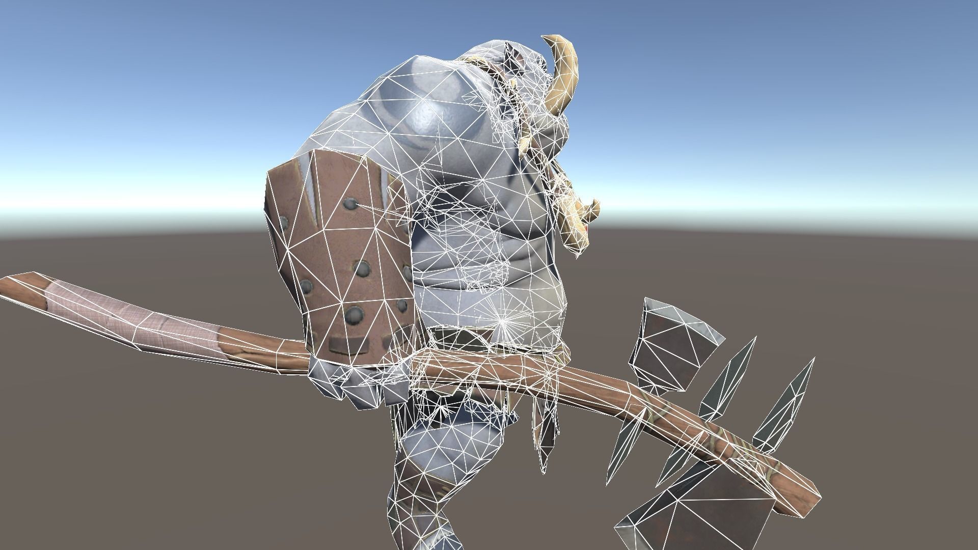 Ogre 1 humanoid with axe Low-poly 3D model_16