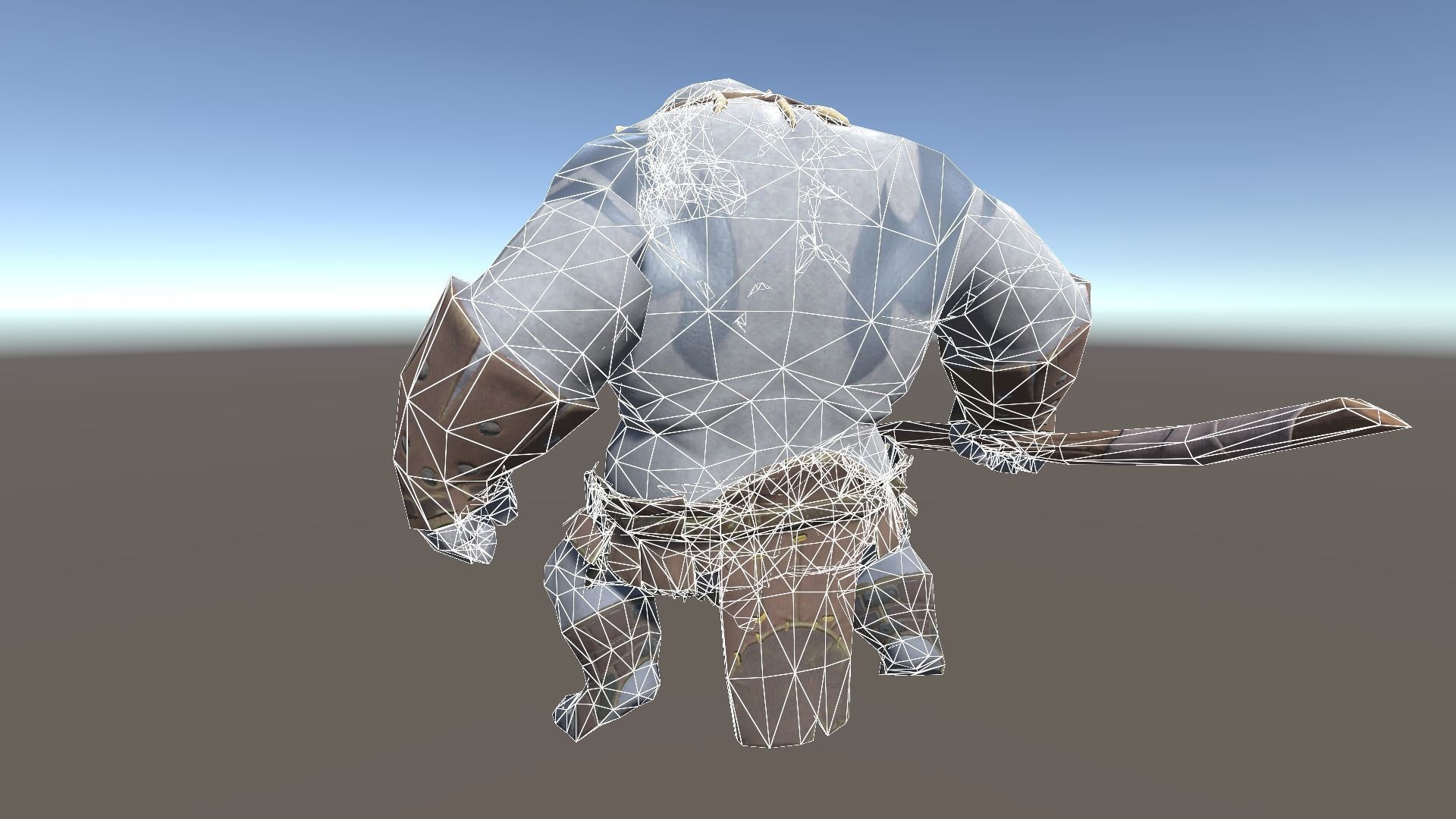 Ogre 1 humanoid with axe Low-poly 3D model_13