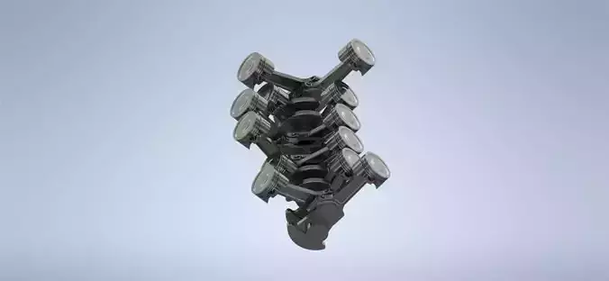 V12 motor 3D print model