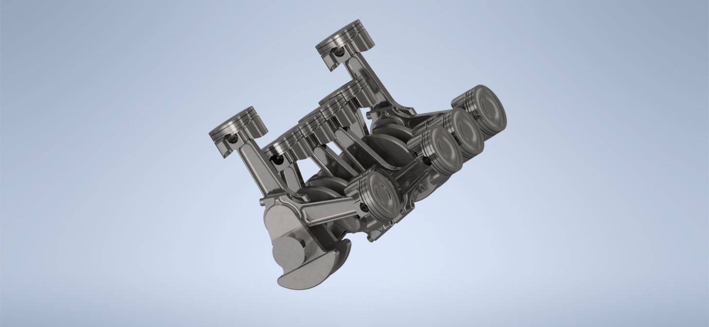 V12 motor 3D print model_1