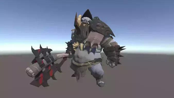 Ogre 2 warcraft character Low-poly 3D model