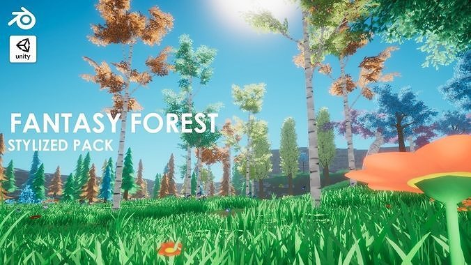 Fantasy Forest - Stylized Pack Low-poly 3D model