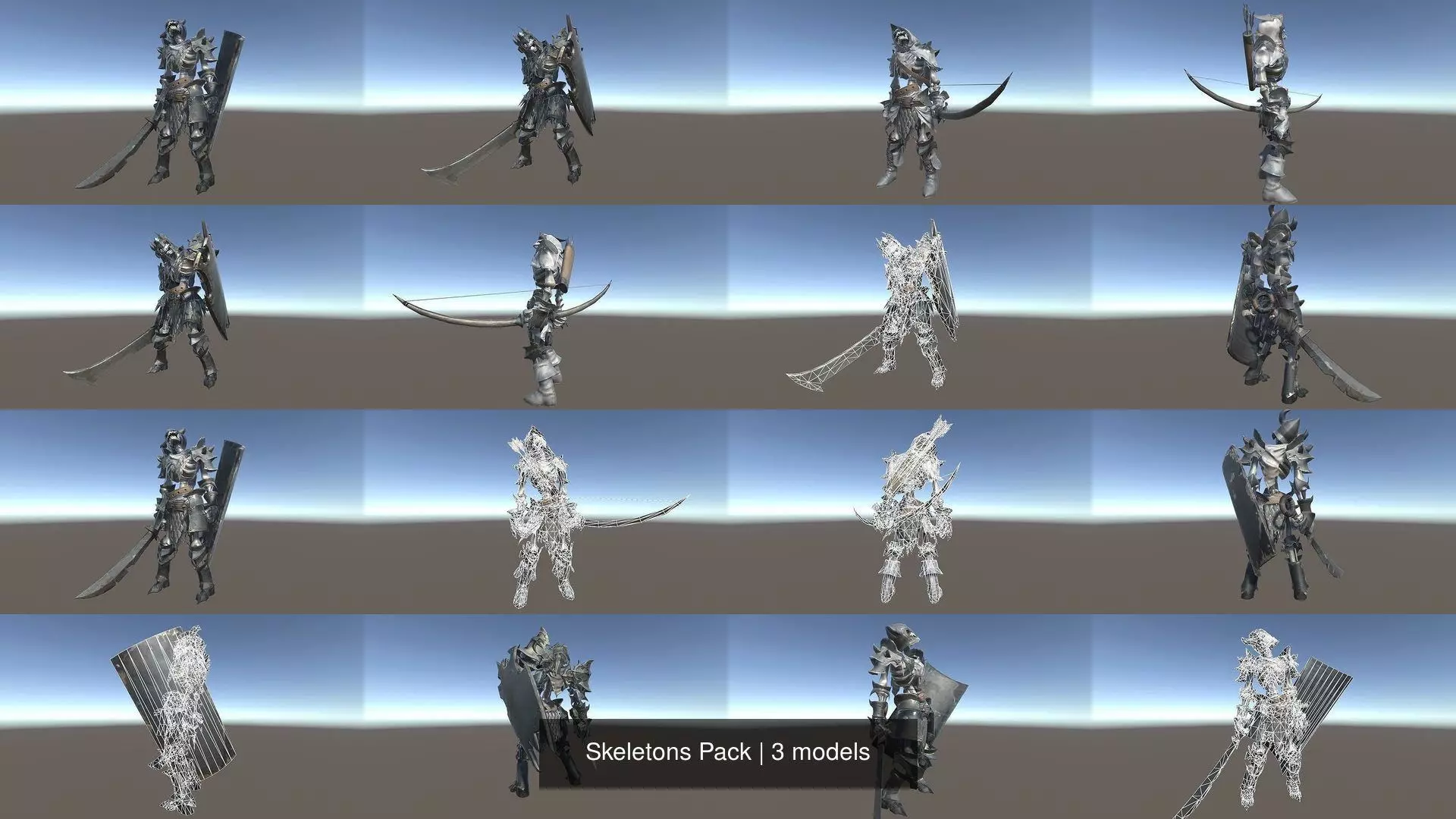Skeletons Pack 3D Model Collection_0