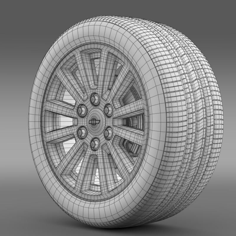 Chevrolet Tahoe Hybrid 2012 wheel 3D model_10