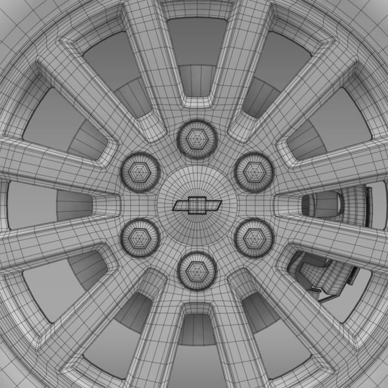 Chevrolet Tahoe Hybrid 2012 wheel 3D model_3