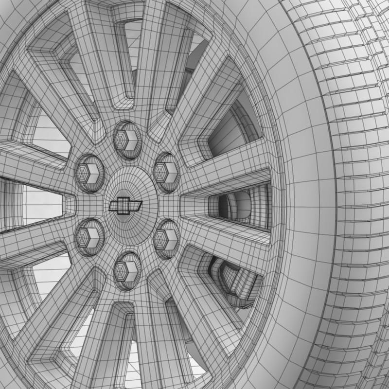 Chevrolet Tahoe Hybrid 2012 wheel 3D model_2