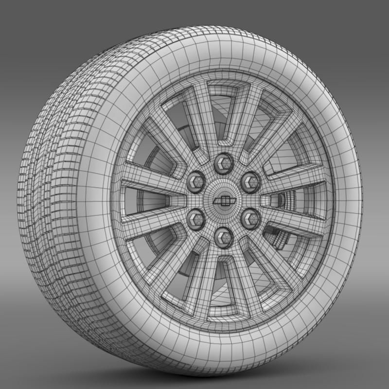 Chevrolet Tahoe Hybrid 2012 wheel 3D model_9