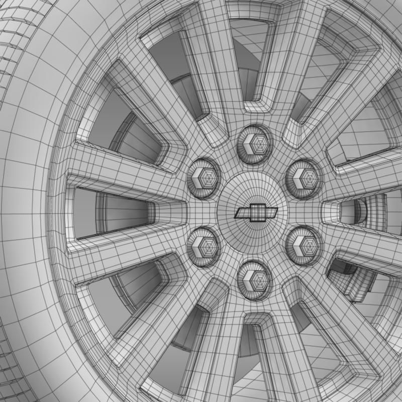 Chevrolet Tahoe Hybrid 2012 wheel 3D model_1