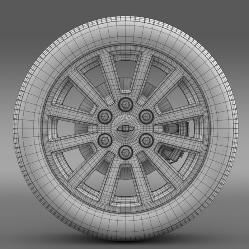 Chevrolet Tahoe Hybrid 2012 wheel 3D model_11