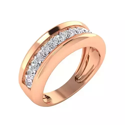 GR-1012 diamond engagement ring gold 3D print model