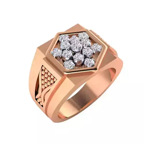 GR-1005 diamond ring gold 3D print model