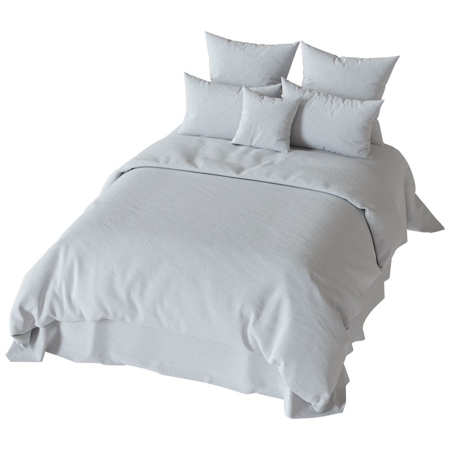 White Linens 3D model_1