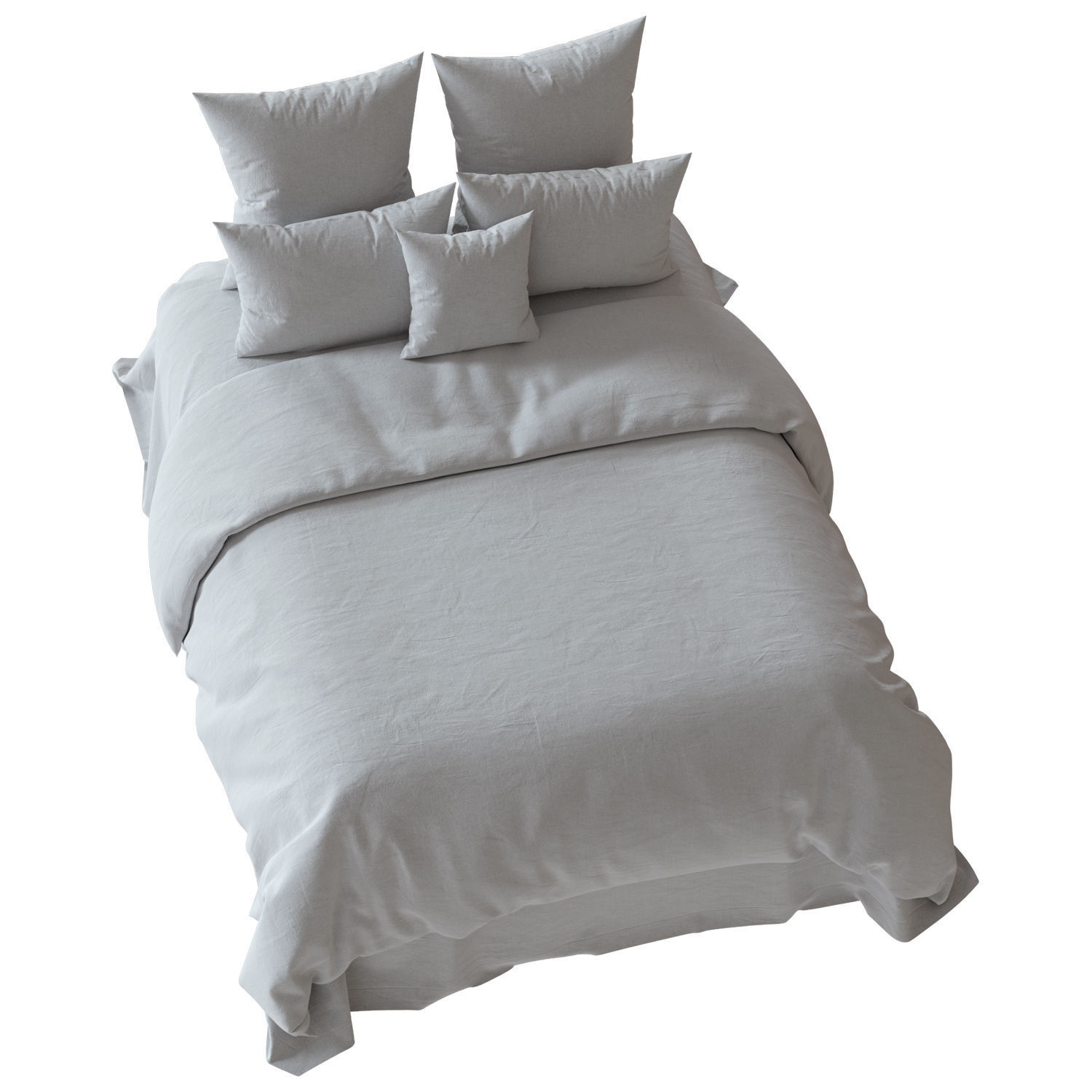 White Linens 3D model_2