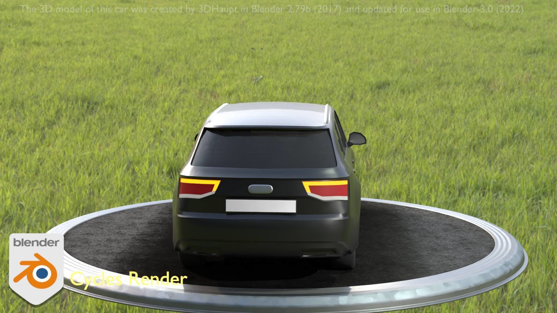 City Car 7 SUV Type-B Black  Low-poly 3D model_38