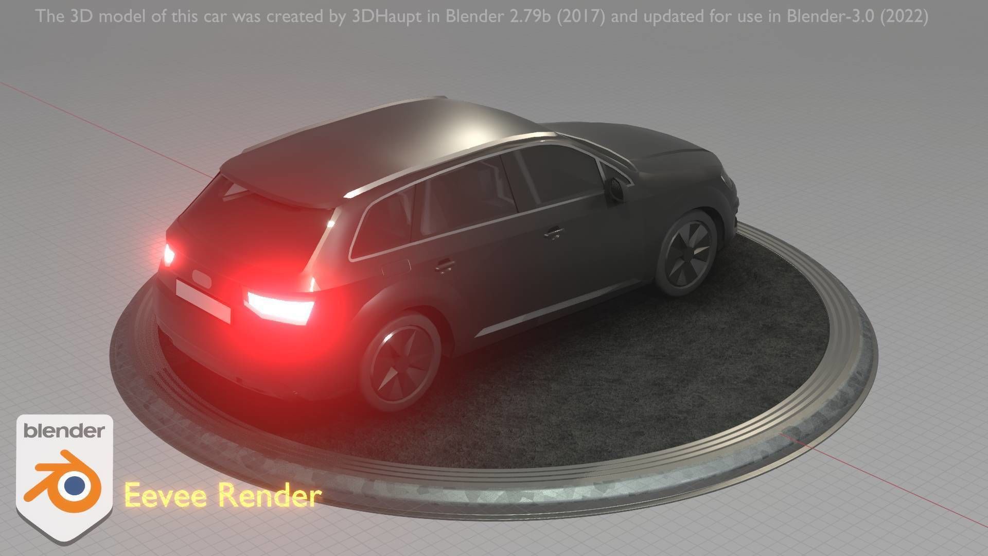 City Car 7 SUV Type-B Black  Low-poly 3D model_79