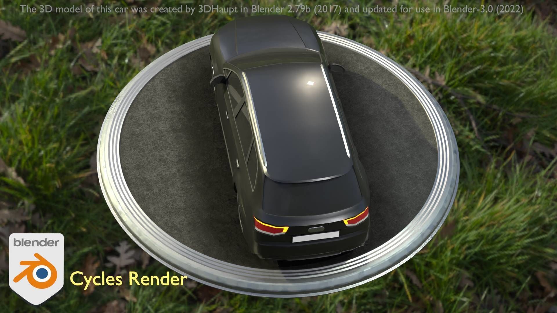 City Car 7 SUV Type-B Black  Low-poly 3D model_68