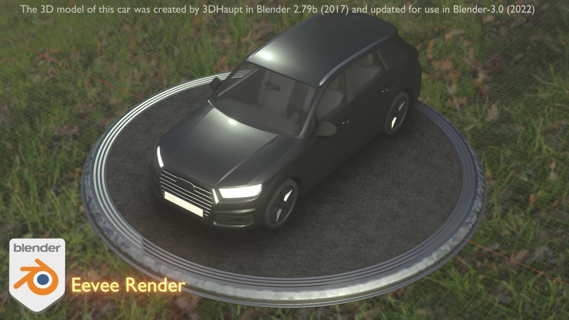 City Car 7 SUV Type-B Black  Low-poly 3D model_15