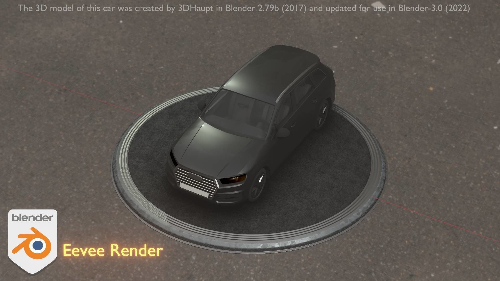 City Car 7 SUV Type-B Black  Low-poly 3D model_31