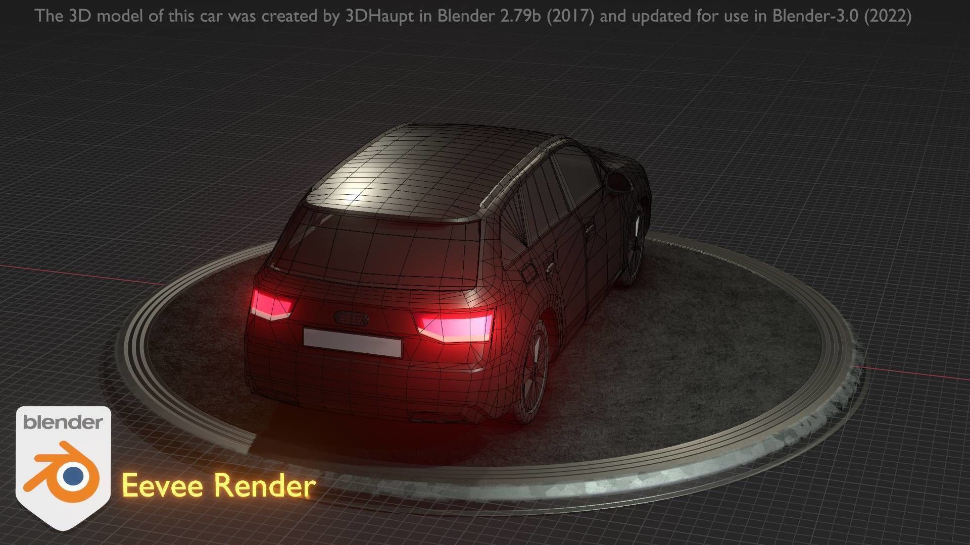 City Car 7 SUV Type-B Black  Low-poly 3D model_54