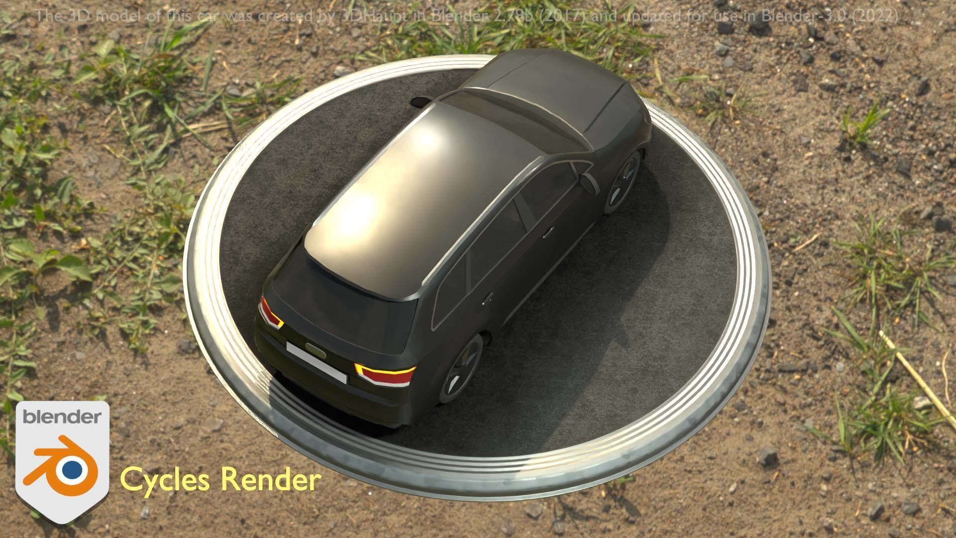 City Car 7 SUV Type-B Black  Low-poly 3D model_70