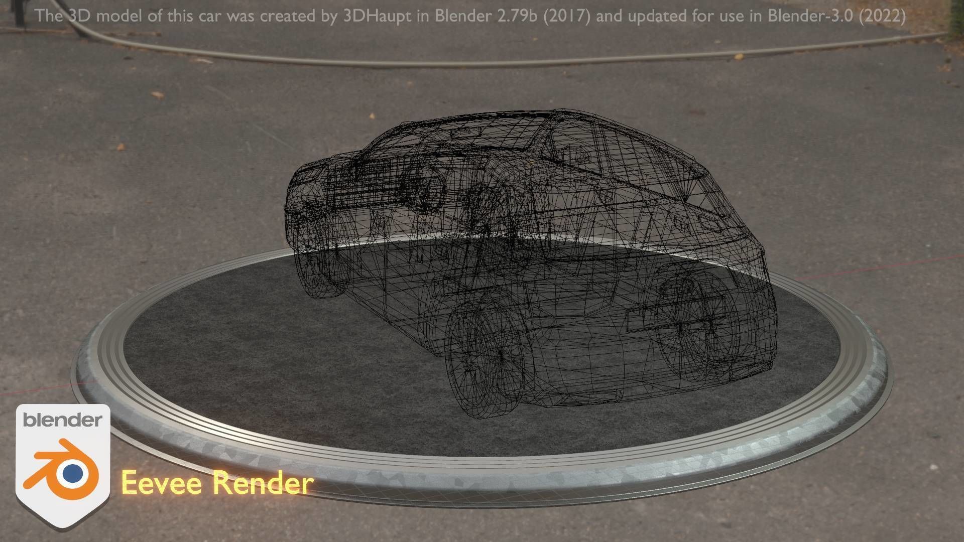 City Car 7 SUV Type-B Black  Low-poly 3D model_52