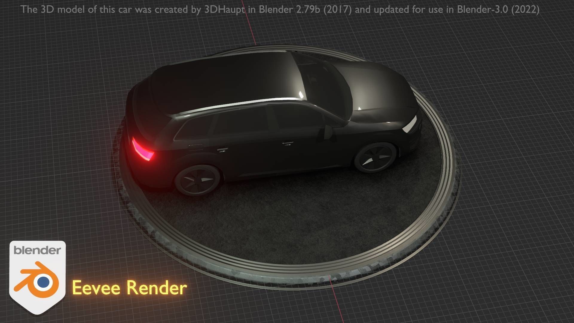 City Car 7 SUV Type-B Black  Low-poly 3D model_25