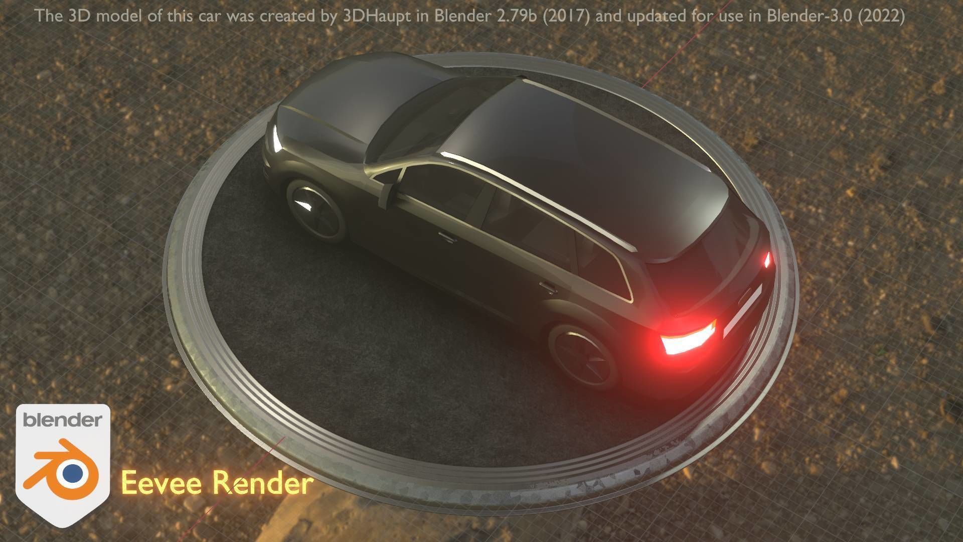 City Car 7 SUV Type-B Black  Low-poly 3D model_19