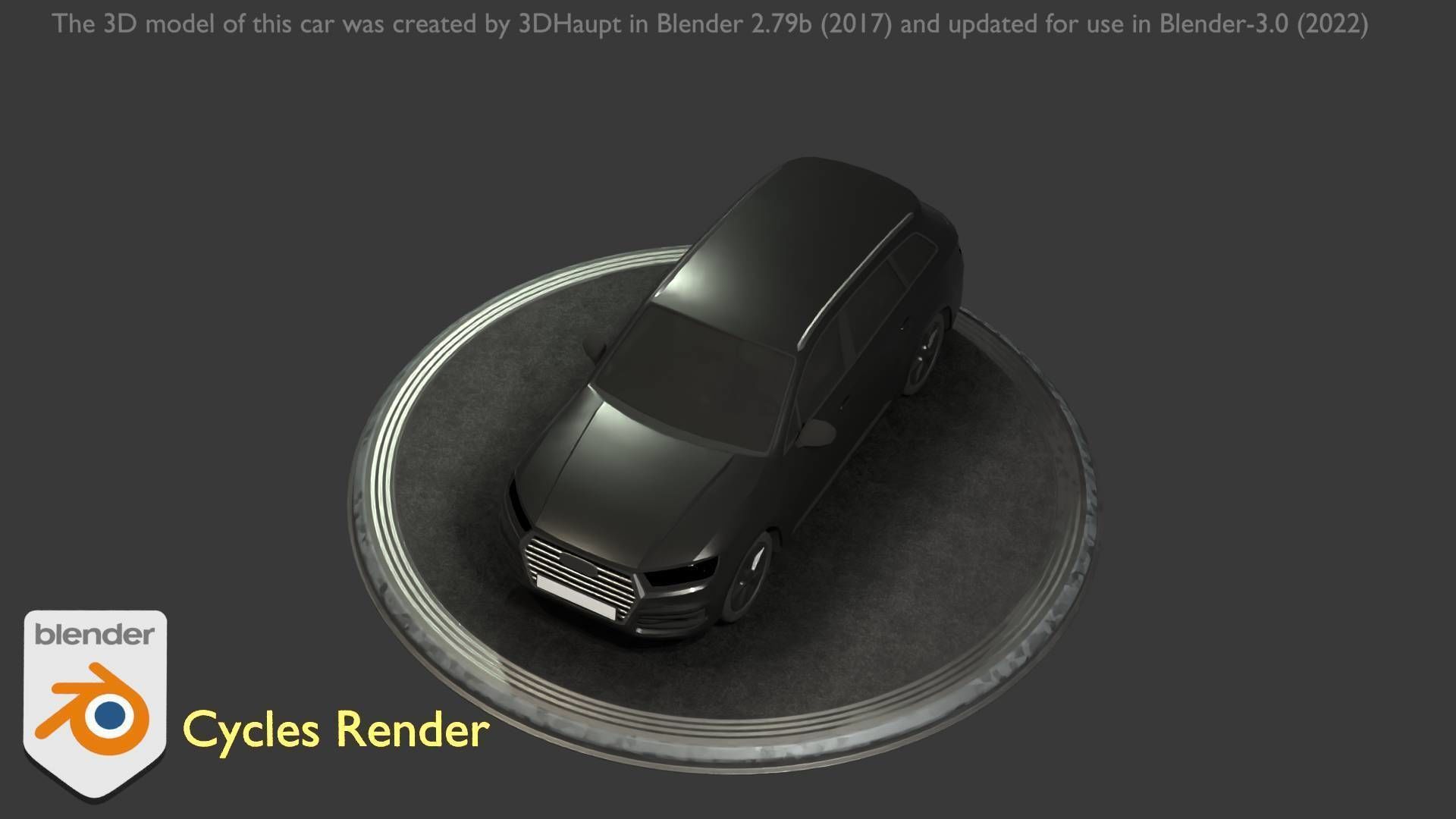 City Car 7 SUV Type-B Black  Low-poly 3D model_77
