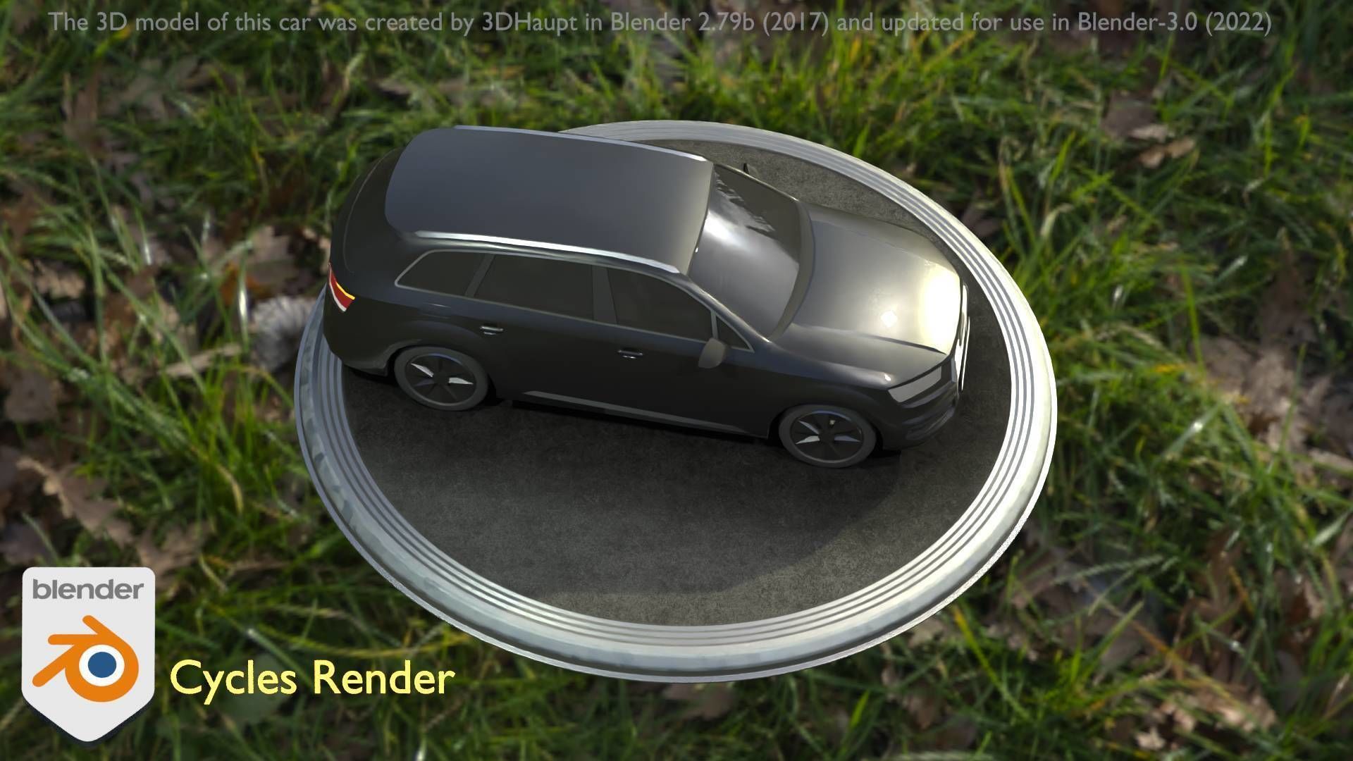 City Car 7 SUV Type-B Black  Low-poly 3D model_26