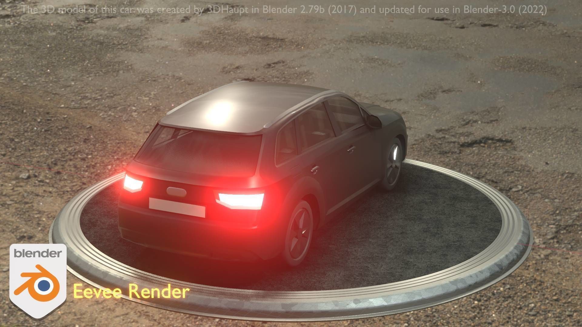 City Car 7 SUV Type-B Black  Low-poly 3D model_39