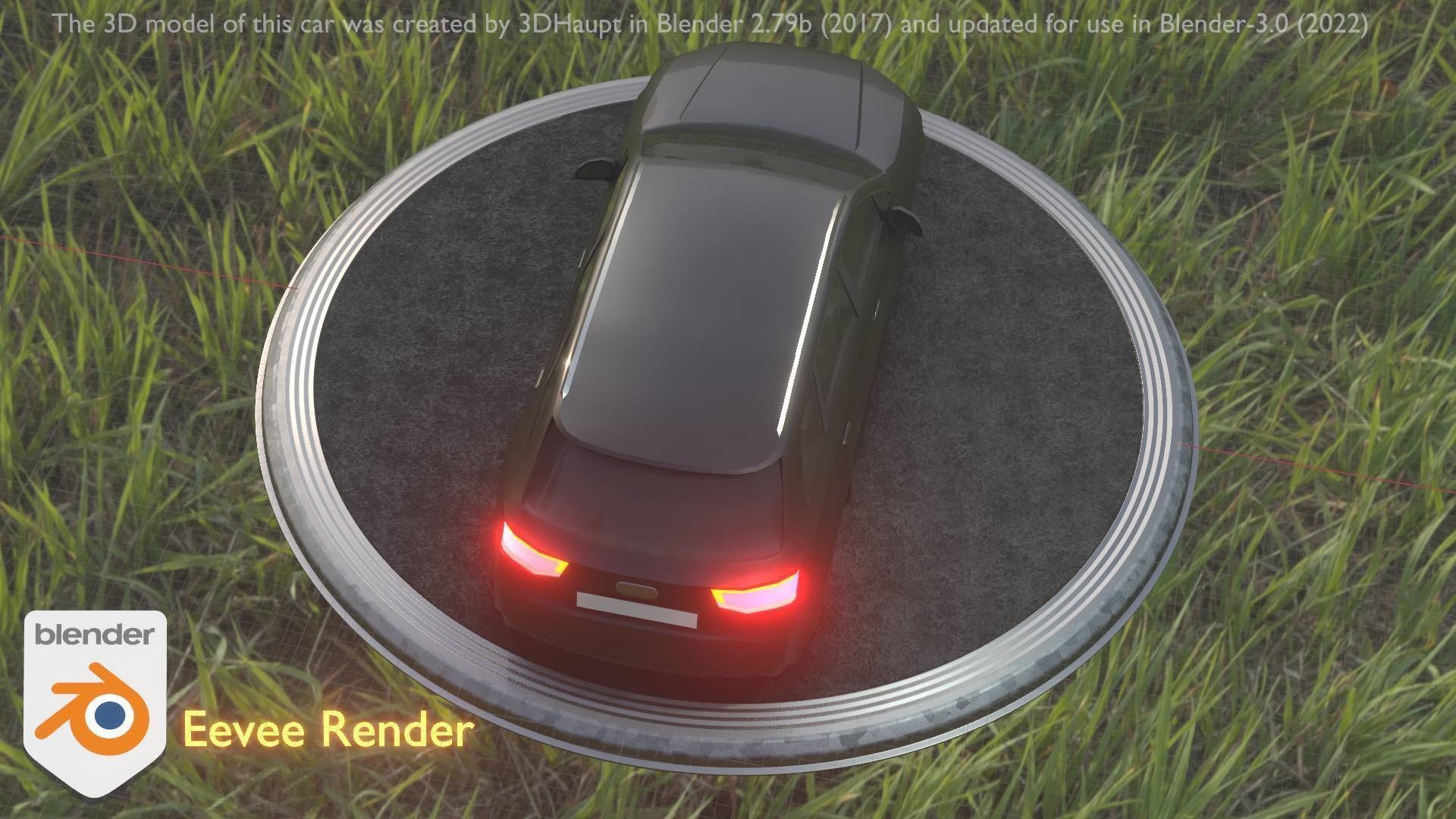 City Car 7 SUV Type-B Black  Low-poly 3D model_69