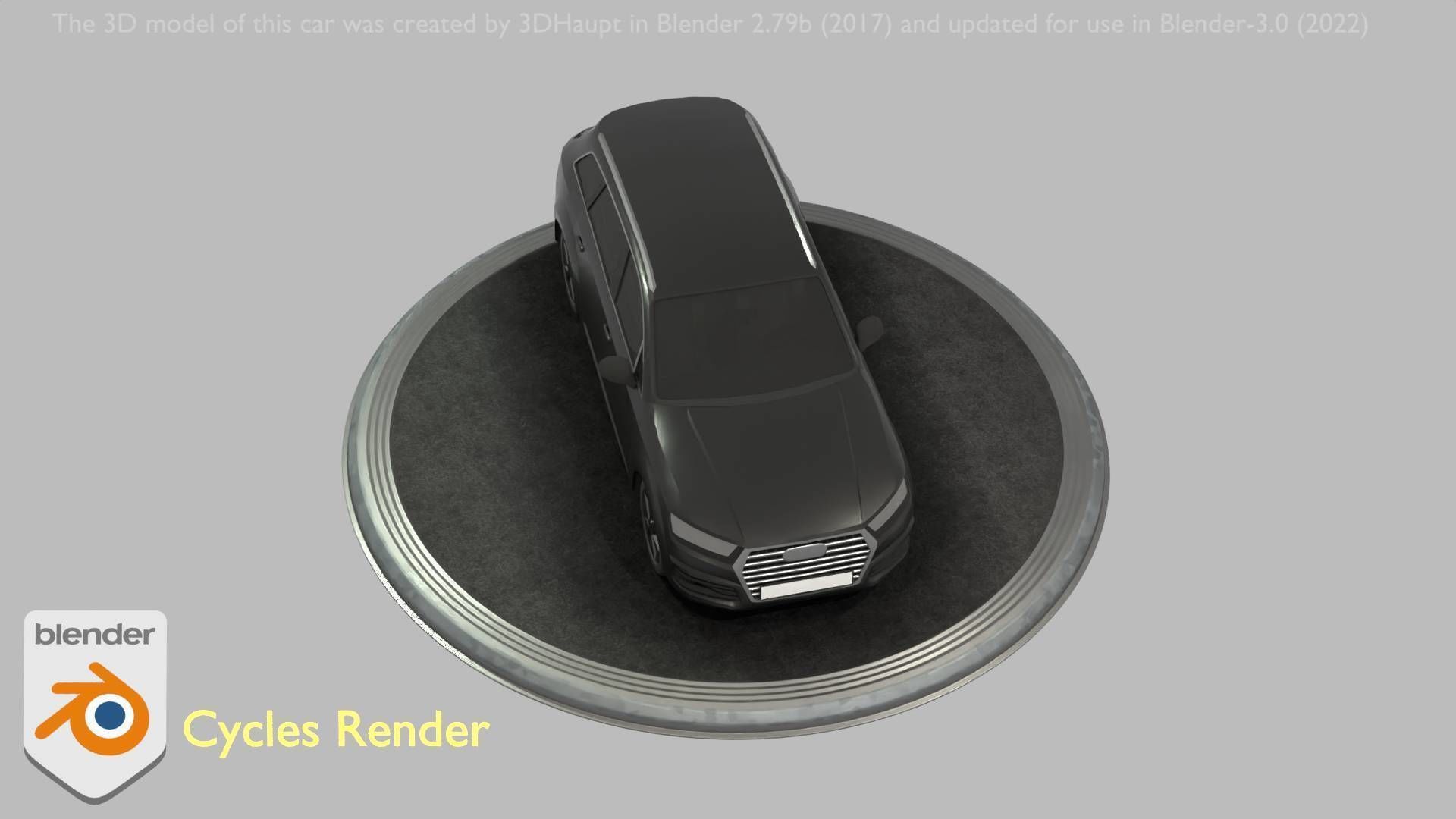 City Car 7 SUV Type-B Black  Low-poly 3D model_75