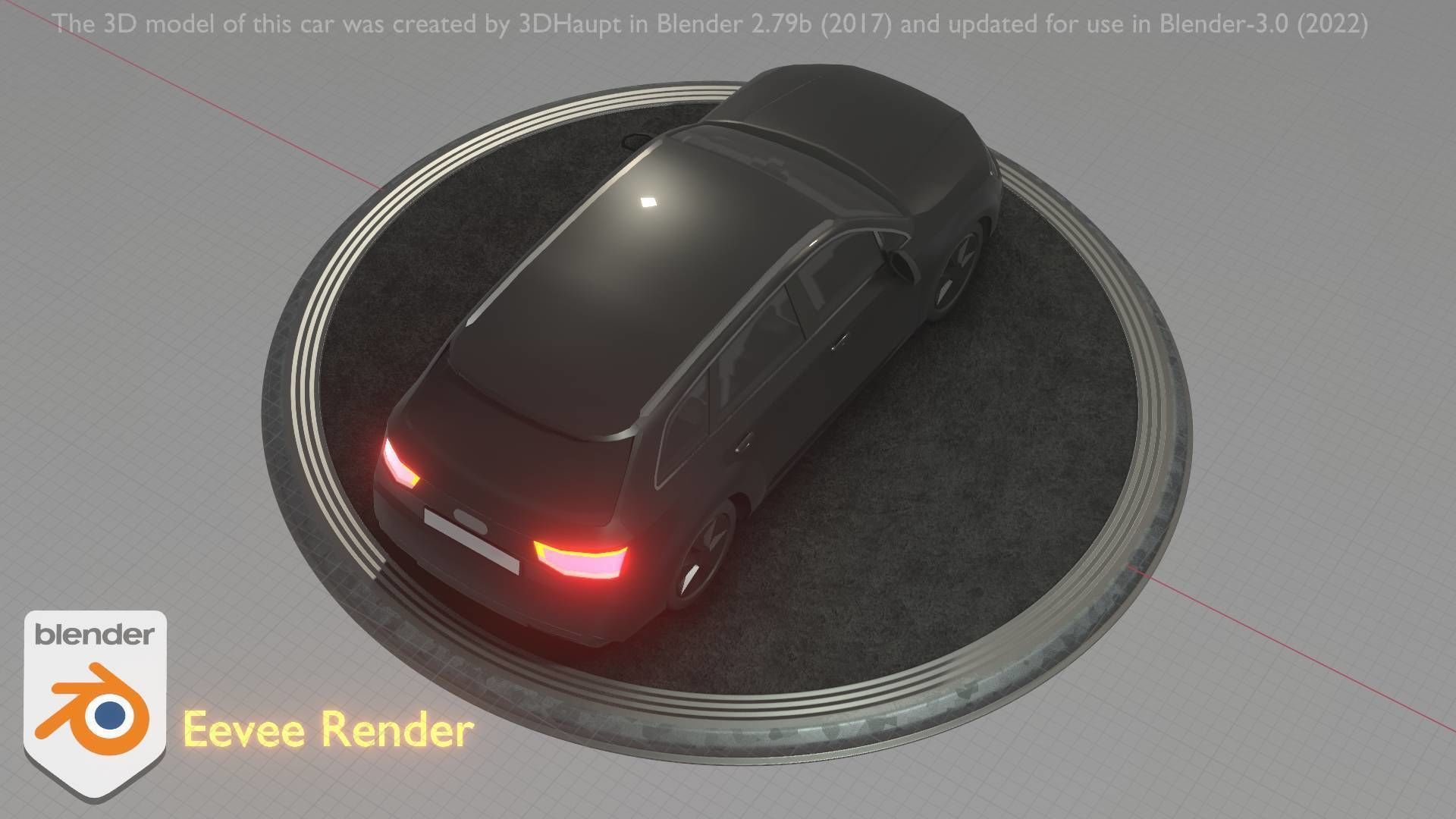 City Car 7 SUV Type-B Black  Low-poly 3D model_23