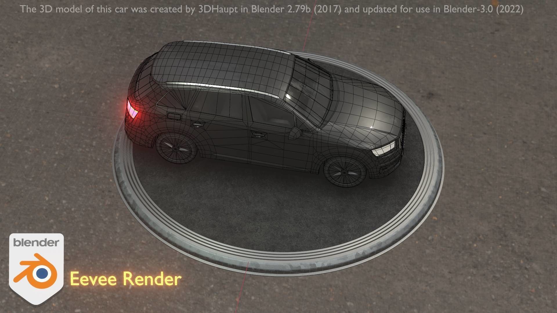 City Car 7 SUV Type-B Black  Low-poly 3D model_72