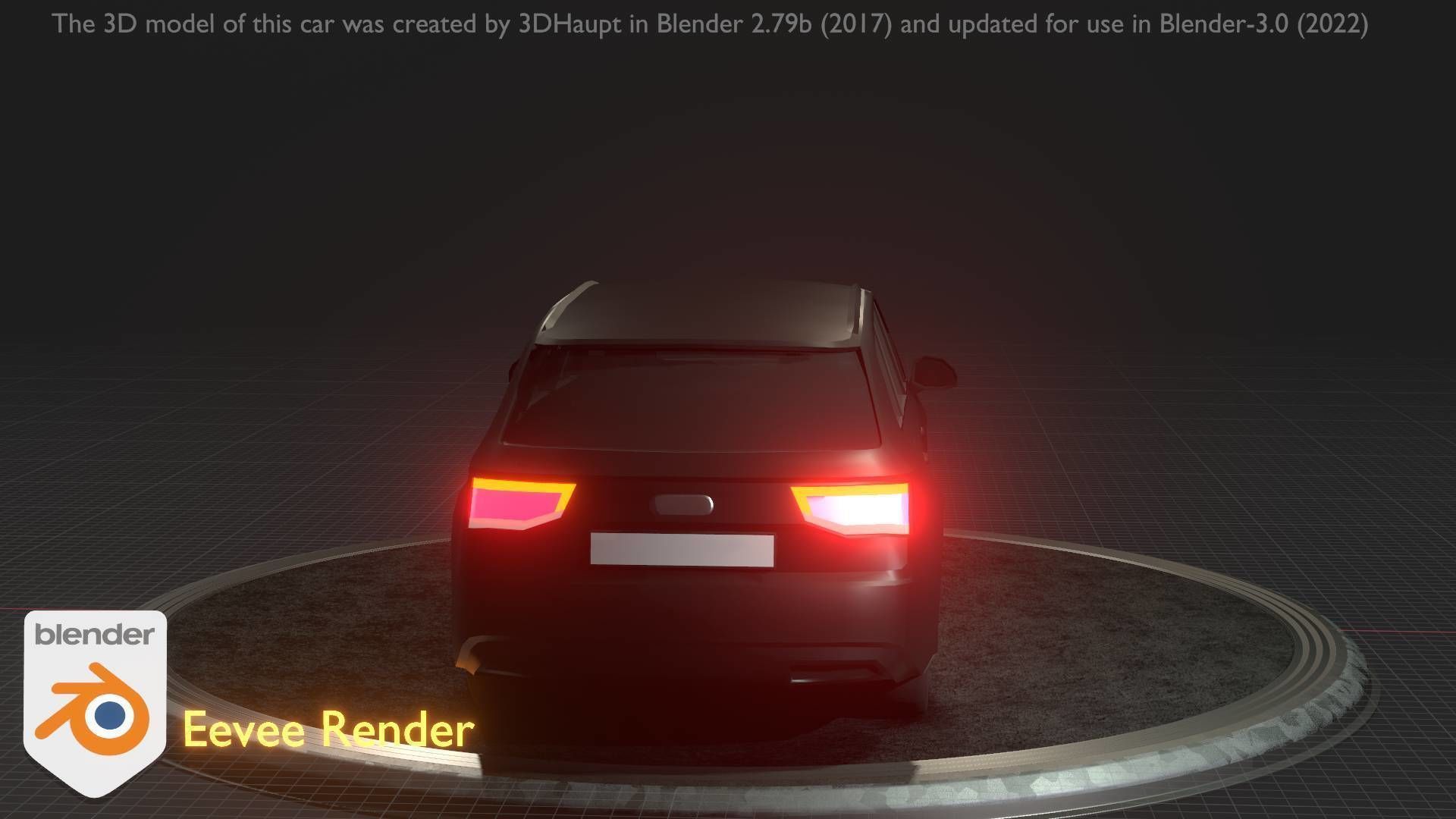 City Car 7 SUV Type-B Black  Low-poly 3D model_84