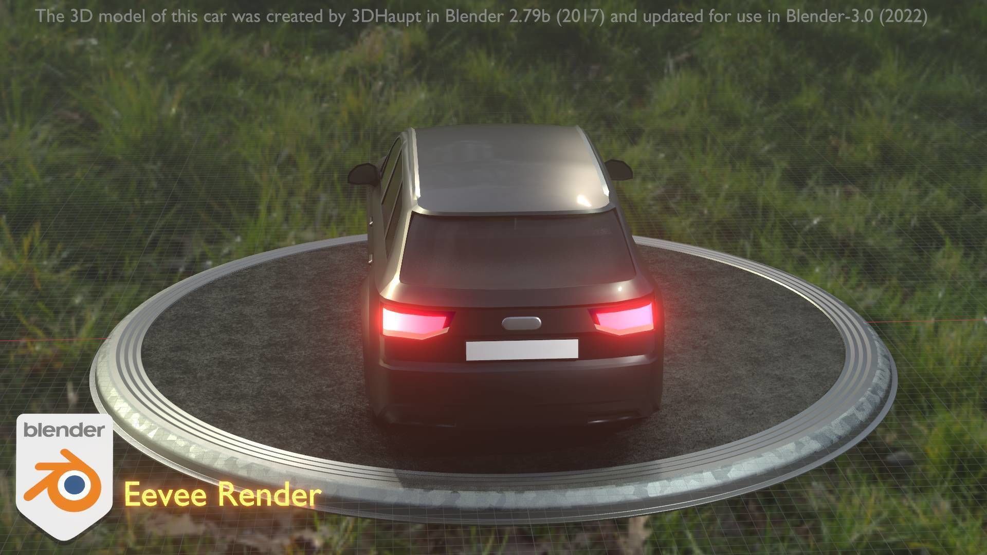 City Car 7 SUV Type-B Black  Low-poly 3D model_97