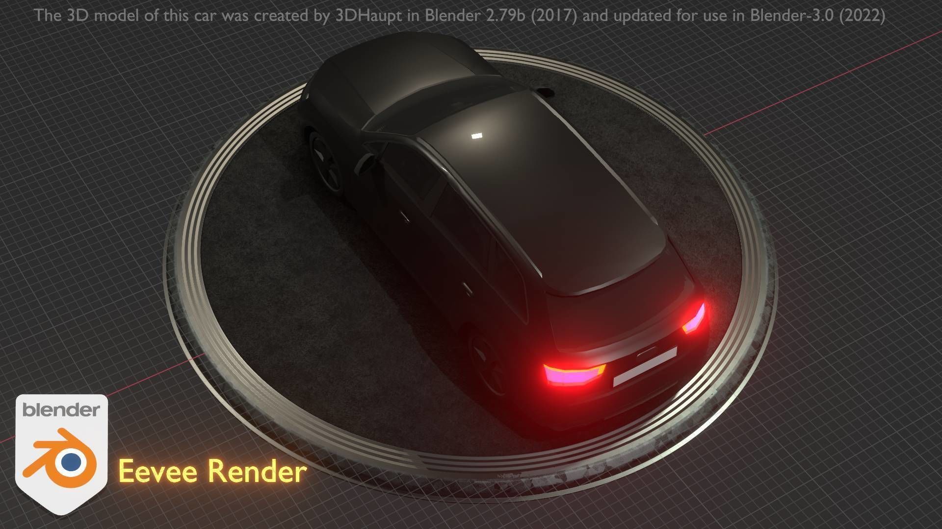 City Car 7 SUV Type-B Black  Low-poly 3D model_67