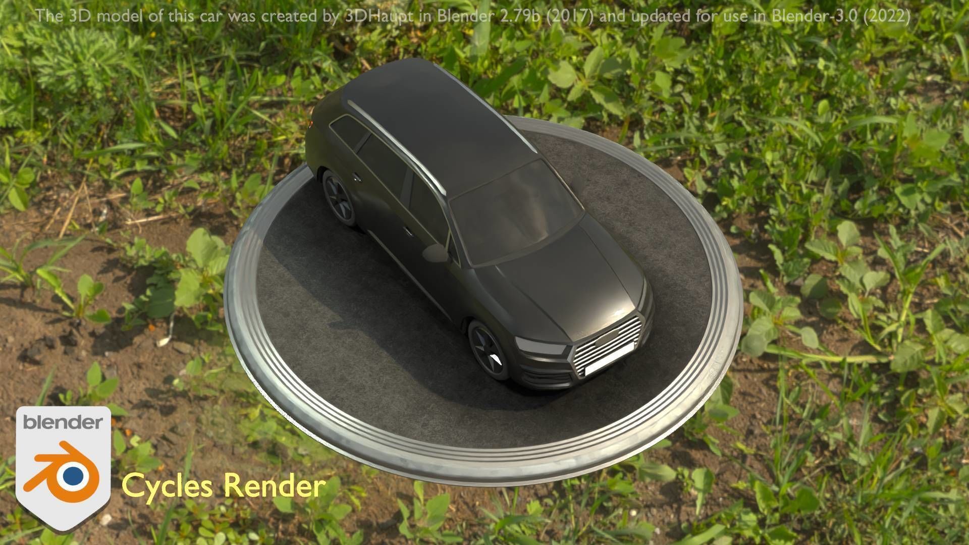 City Car 7 SUV Type-B Black  Low-poly 3D model_28