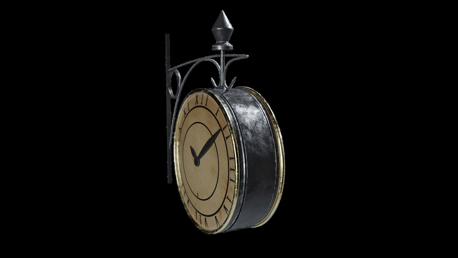 Old Clock 3D model_1