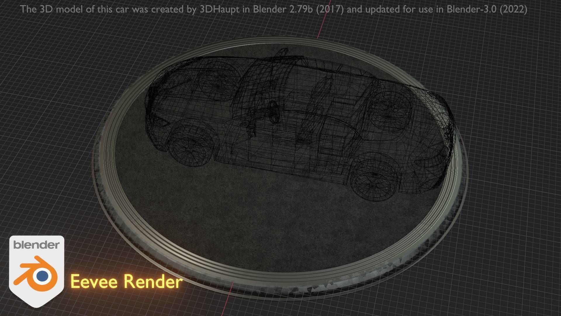 City Car 8 Top-Class Cabrio Open Type-A Black Low-poly 3D model_61