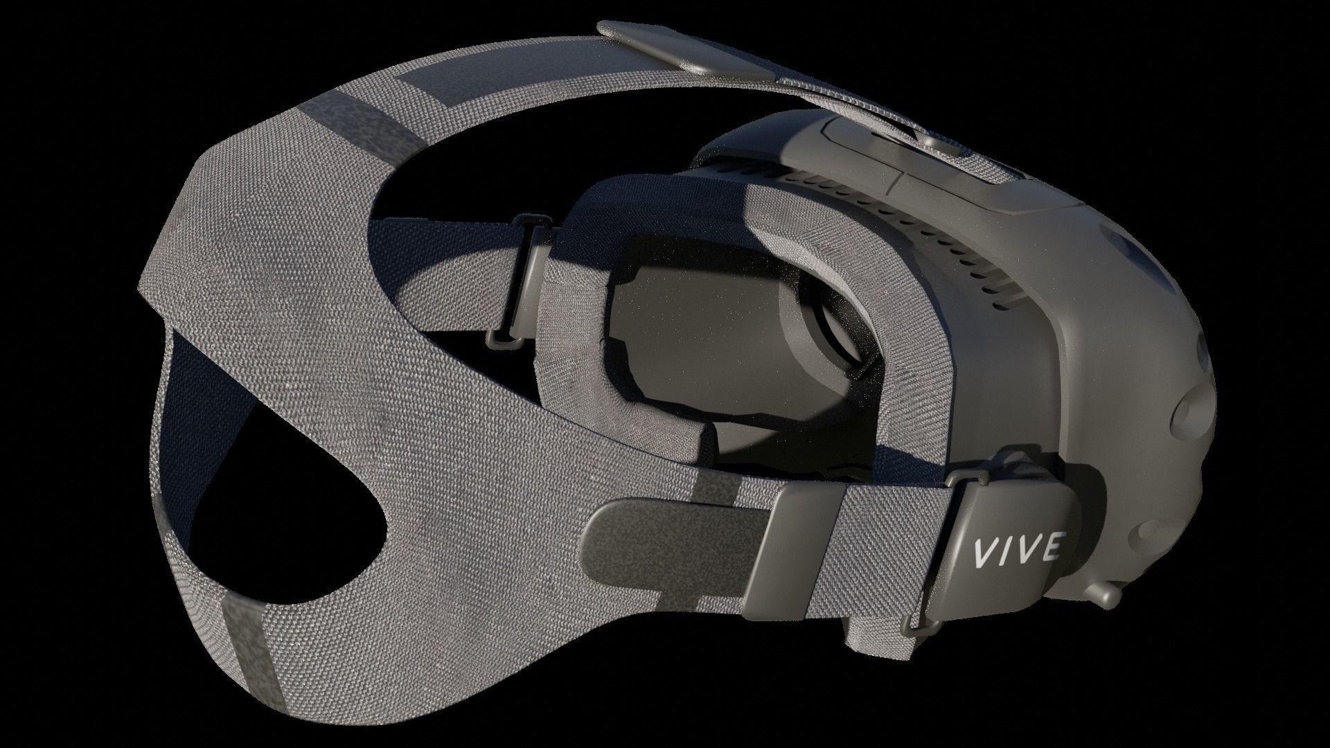 HTC VR Headset Low-poly 3D model_1