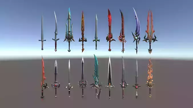 Epic Swords Pack Low-poly 3D model